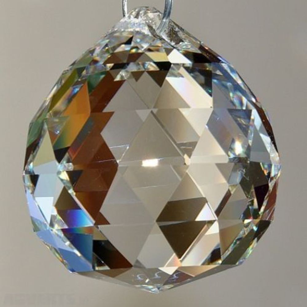 20/30/40mm cor múltipla bola de iluminação cristal feng shui lâmpada prisma bola arco-íris sun catcher casa decoração festa casamento ornamento