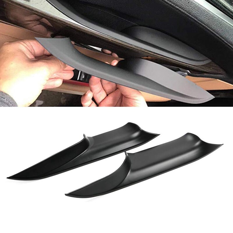 Door Pull Handle Covers Left Rear and Right Rear Door Handle Carrier Trim Cover Kit for BMW 7 Series