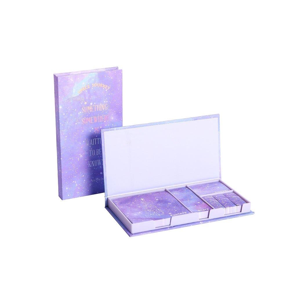 Girl'S Heart Sticky Note Notebook Little Book Sticker Set Star Sticky Notes Boxed Tearable Note School Supply Bookmark: 05