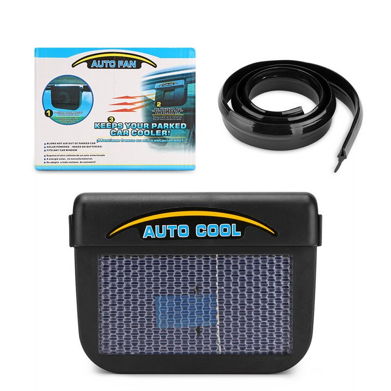 Cooler Air Vehicle Radiator vent Auto Ventilator Car Window Fan Auto fan Solar sun Power With Rubber Stripping