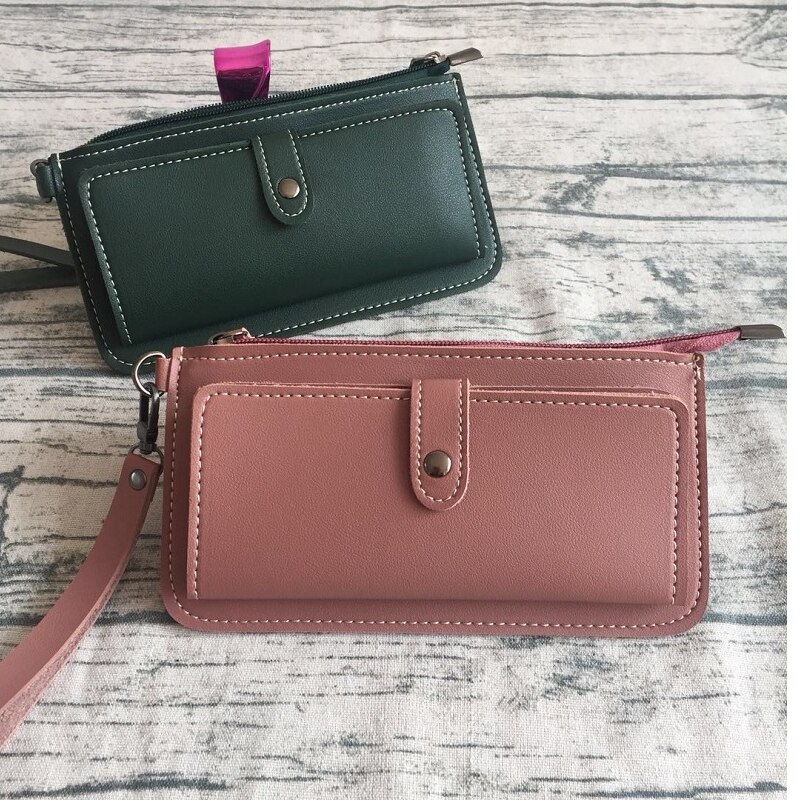 Woman Wallet Simple Zipper Purses Clutch For Women PU Leather Lady Purse Phone Pocket Card Holder Girls Carteras