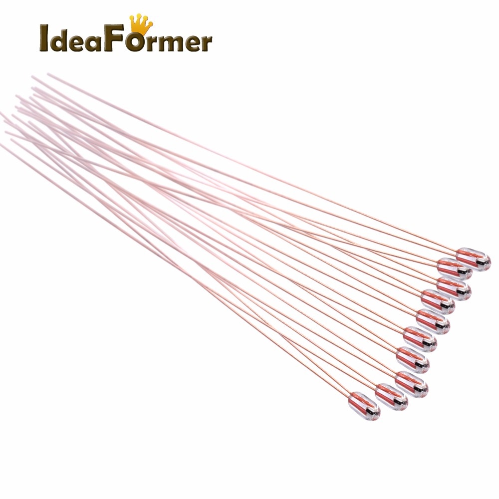 10pcs 100K ohm NTC 3950 Thermistors for 3D Printer Reprap Mend