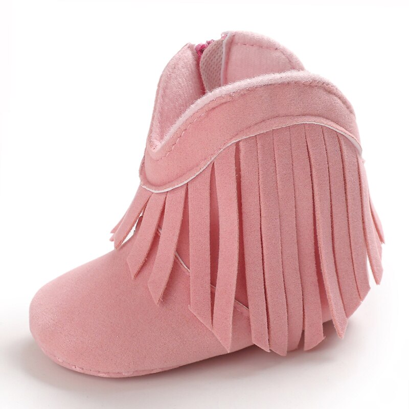 Men And Women Baby Winter Style Thermal Trainers 0-18Months Neonatal Indoor Walking Shoes Bed Shoes Tassels Soft Sole