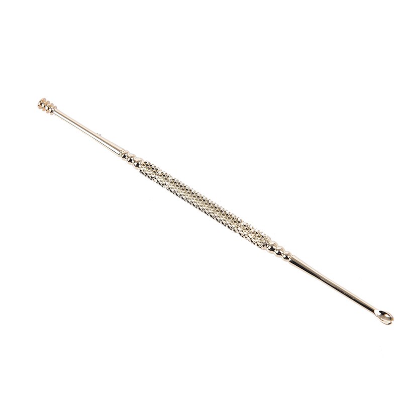 1Pc Double-Ended Rvs Spiraal Oor Pick Lepel Oor Wax Verwijderen Cleaner Ear Care Beauty Tool Draagbare: Geel