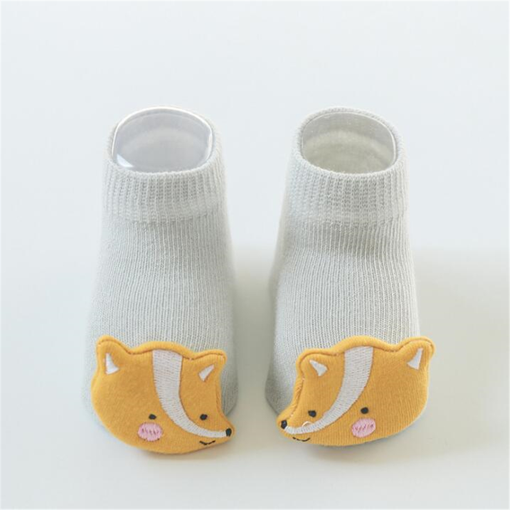 Baby Socks Cartoon Animal Newborn Cotton Socks Anti Slip Floor Socks Autumn Winter Socks for Children Baby Boy Girl Infant Socks: Fox