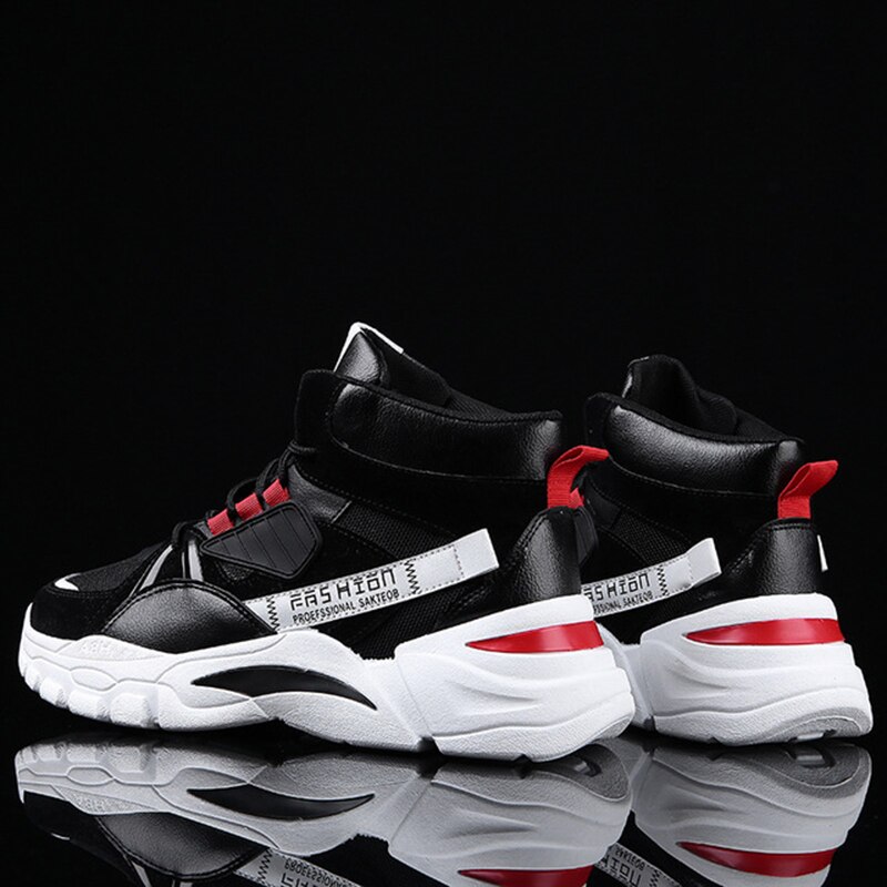 DIHOPE hommes chaussures décontractées lac-up chaussures hiver femme Clunky Sneaker plate-forme décontractée haute aide papa chaussures taille 39-44: Color 2 / 42