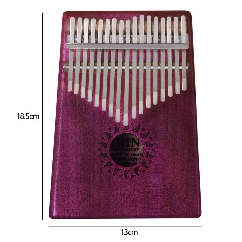 Irin 17- toetsen kalimba duimpiano acaciahout schokbestendige duimpiano met karinba-doos stemapparaat vingerbescherming handleiding voor beginners