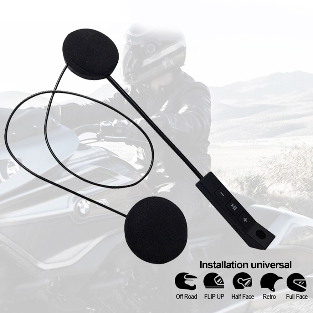 Trådløs bluetooth anti-interferens samtaleanlæg til motorcykelhjelm kørende håndfri hovedtelefon med mikrofon