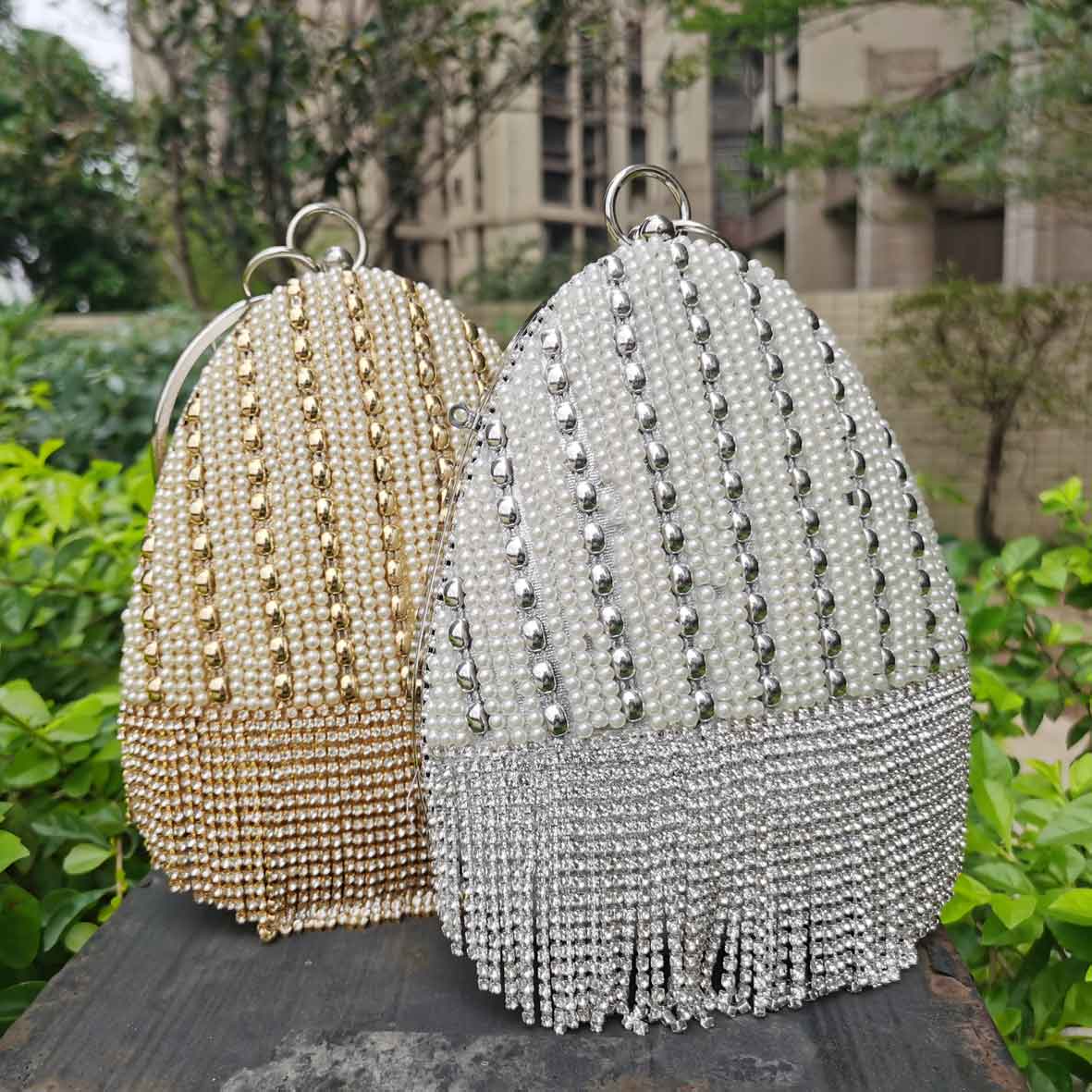 Sac de soirée ours blanc pour femmes, pochette avec pompon en cristal, bourse de fête, moins cher, M30,