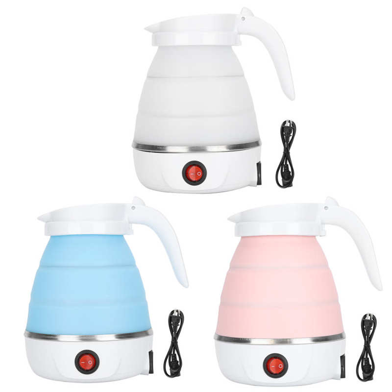 Bouilloire électrique pliable Portable en Silicone pour la maison, 400W, prise américaine, 110V