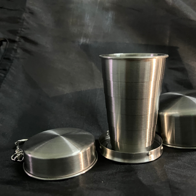 Portable Stainless Steel Foldable Cup 75ml/150ml/250ml Outdoor Travel Collapsible Coffee Mug Telescopic Hiking Camping Water