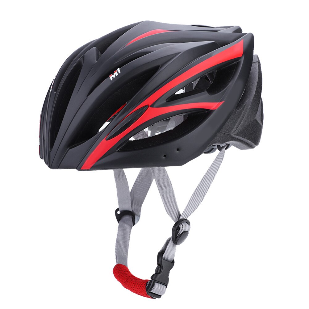 Udendørs unisex cykelhjelm led vindtæt beskyttelsesbriller mtb cykelhjelm ultralet sport sikkerhed road mountainbike hjelm: Sort