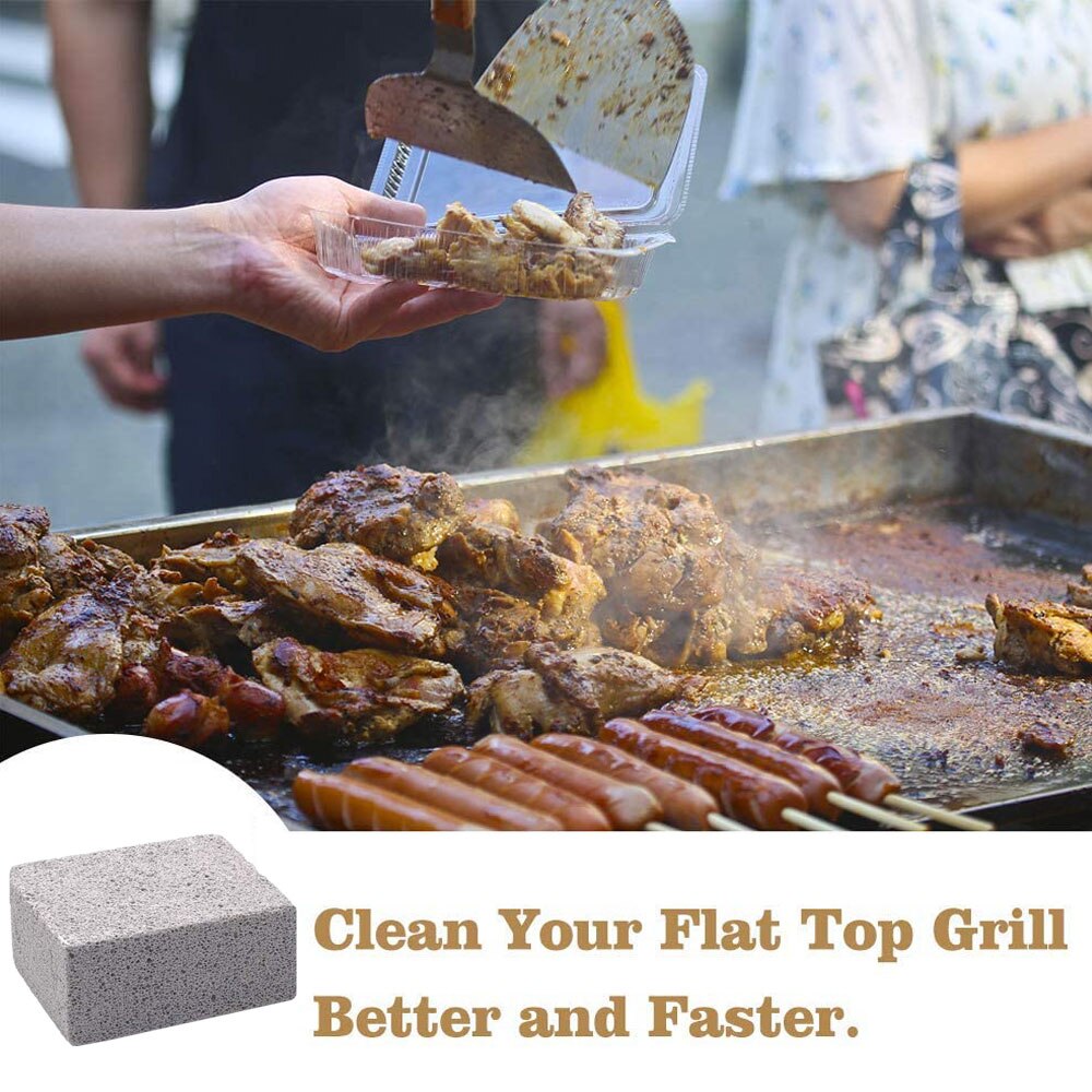3 stk bbq grill rengøring mursten bbq rense sten grill skraber rengøring sten stativ pletter fedt renser værktøj køkken gadgets