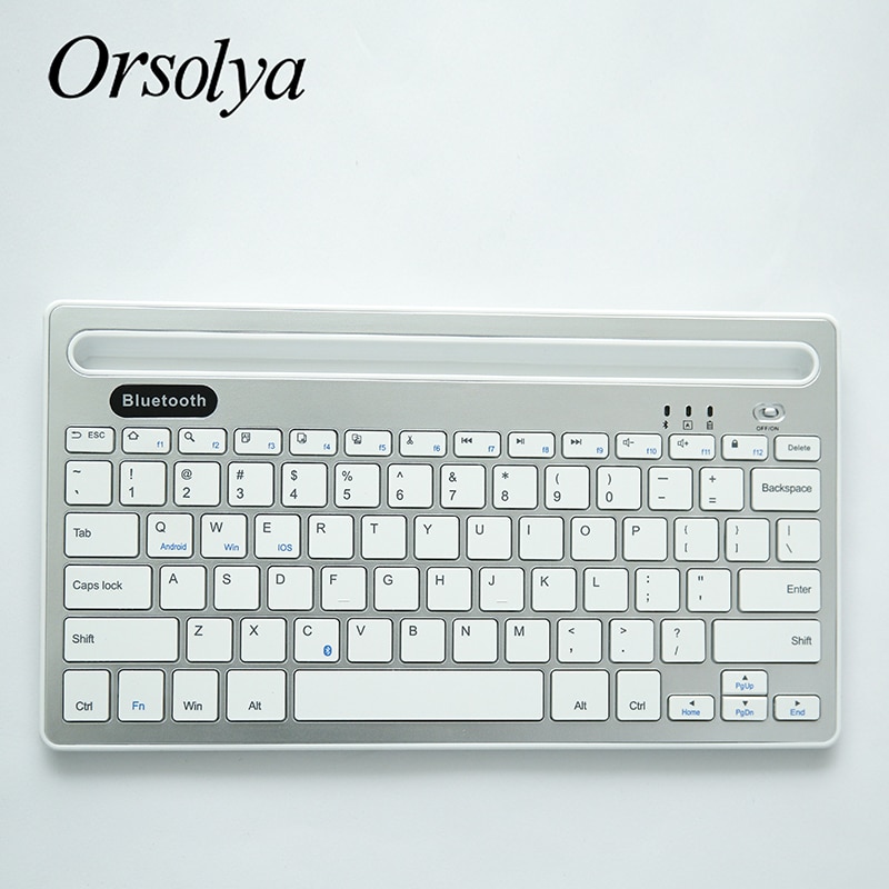 Bluetooth Wireless Keyboard With Phone/Tablet Stand Holder For Tablet/Laptop/Smartphone/PAD,Support Mac/IOS/Windows/Android