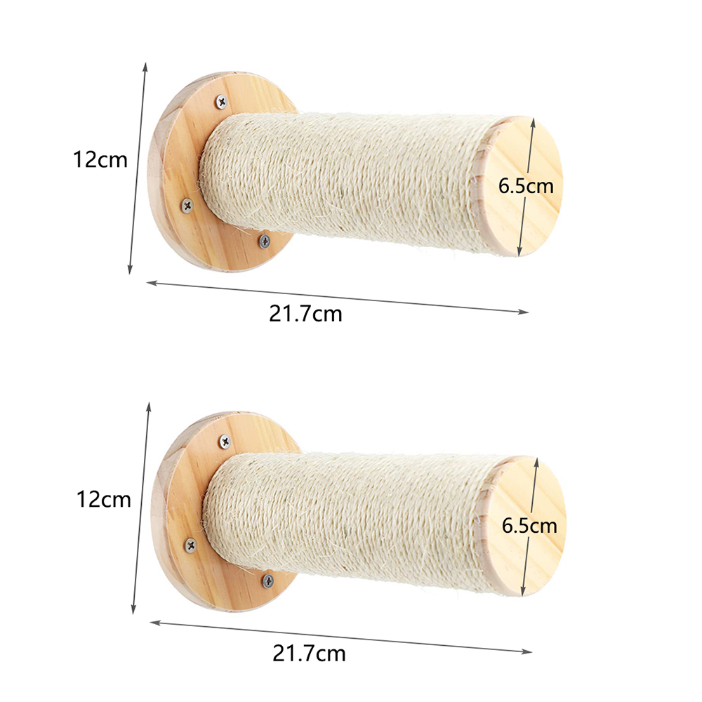 Cat climbing rope cat rack solid wood cat climbing rack sky-high rope large cat rope ladder wall-mounted cat jumping platform: black