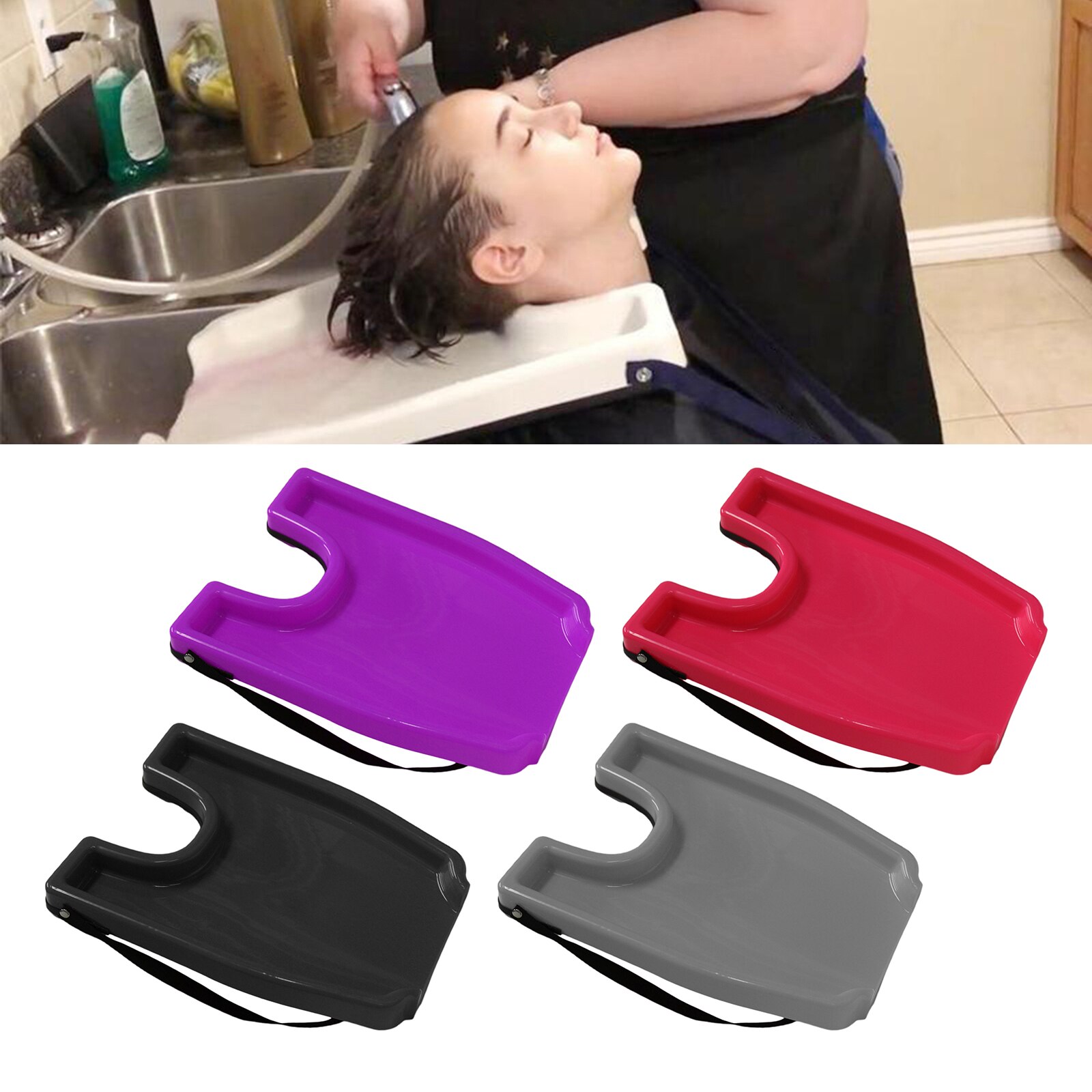 Plateau de lavage des cheveux Portable, bac à shampoing, évier, facile à nettoyer, Construction en plastique Durable