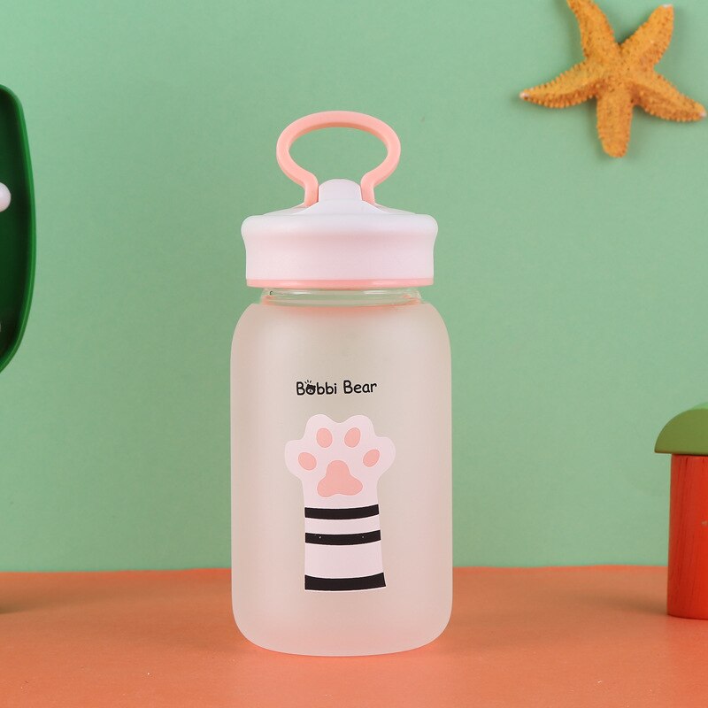 Botella de agua de silicona con forma de pata de gato, vasos bonitos, respetuosos con el medio ambiente