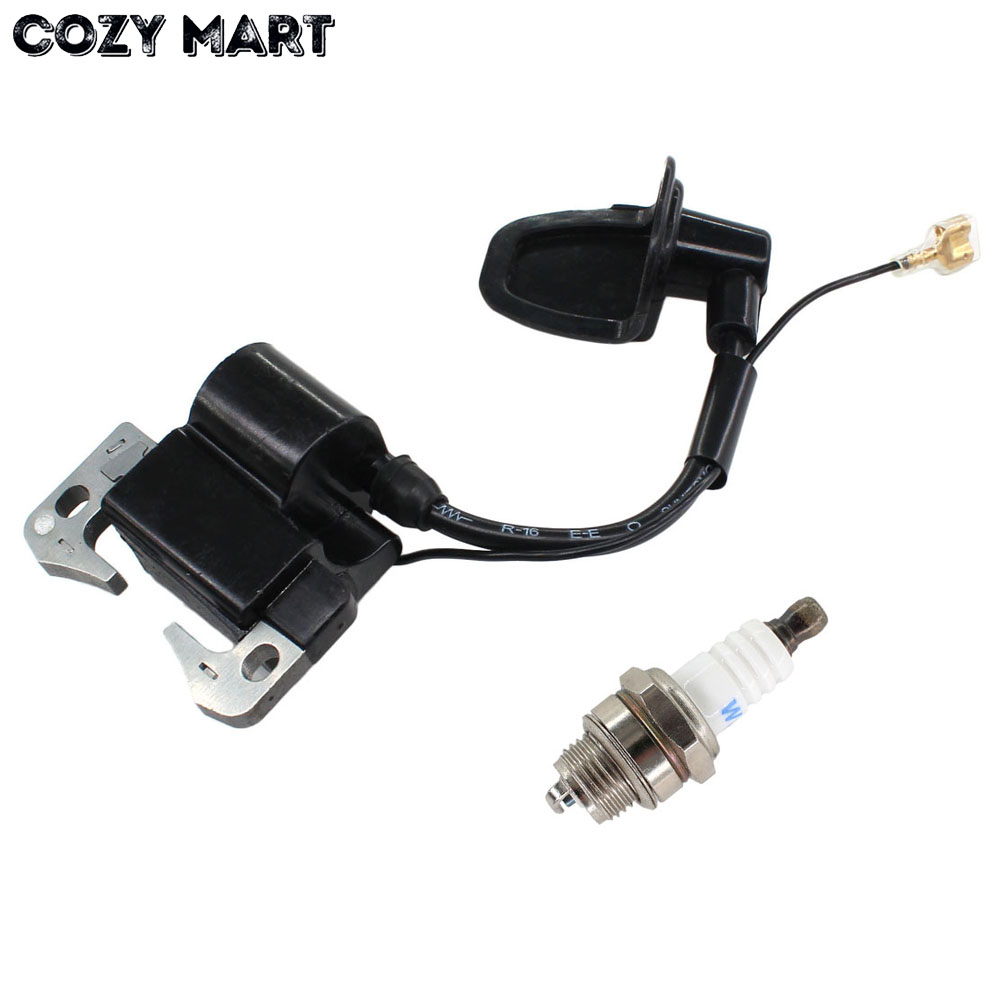 Ignition Coil & Spark Plug for 33cc 43cc 47cc 49cc 2 Stroke Engine Pocket Bike Dirt Bike Mini ATV Quad Engine parts