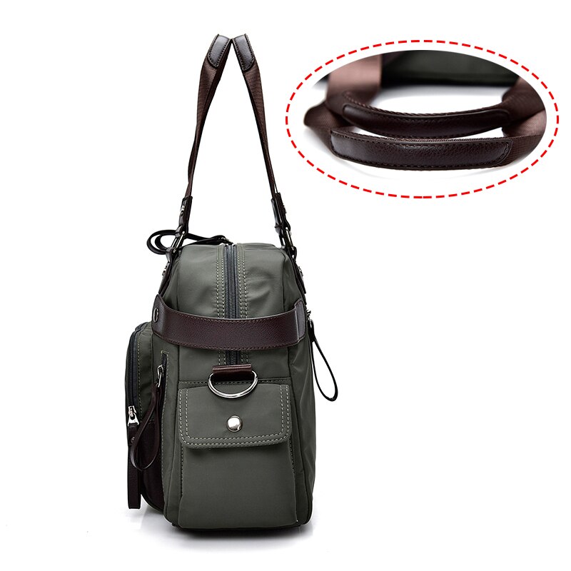 Manliga väskor nylon portfölj messenger bag för män kvinnor solid laptopväska stor kapacitet skolväska affärshandväska unisex