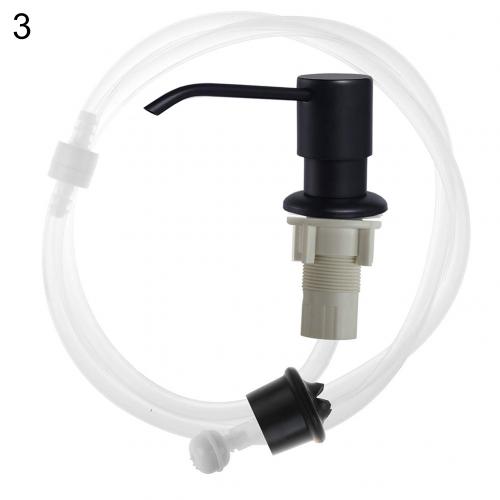 Plastic Soap Dispenser Bottle Sink Built-in Liquid Detergent Lotion Pump Bottle Under Sink Soap Dispenser Bathroom Accessories: Black Dispenser