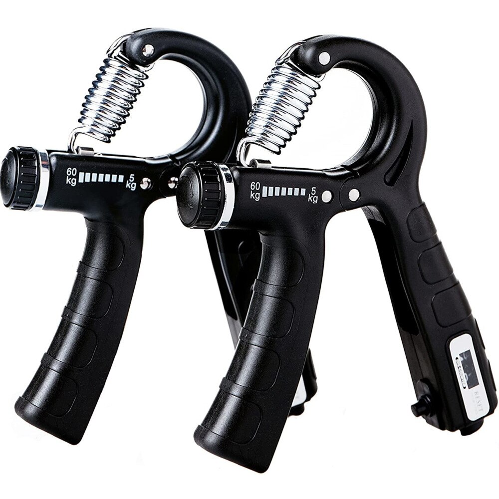 Hand Grip Strengthener, Grip Strength Trainer, Finger Forearm Exerciser with Counter, Adjustable Resistance 10-40Kg