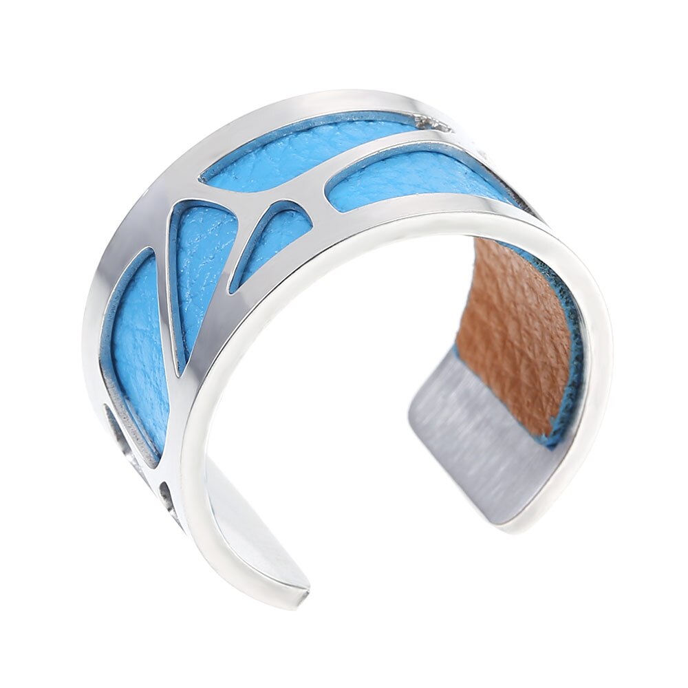 Cremo Open Resizable Rvs Ring Voor Vrouwen Verwisselbare Lederen Ring Bijoux Bagues Giet Femme Anillos: SR0024709