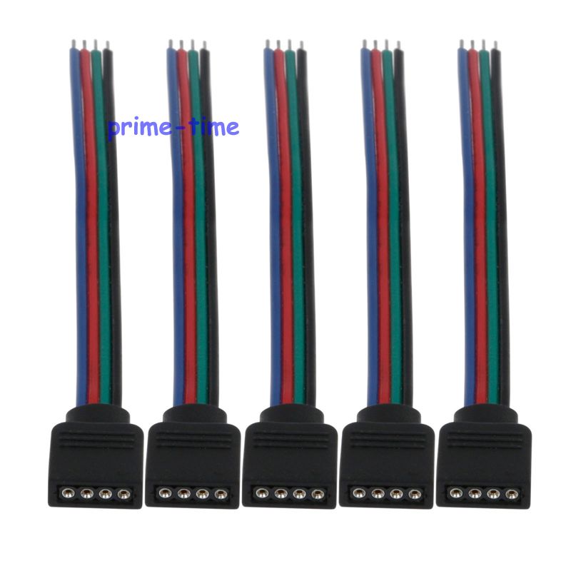 10Pcs 4 pin Vrouwelijke Connector Wire Kabel Voor SMD 505 3528 RGB LED Strip licht