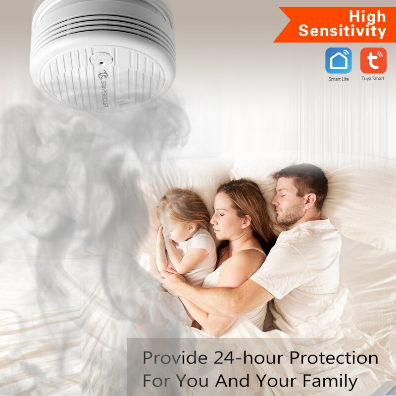 Wifi indipendente Tuya sensore rilevatore di fumo intelligente 85DB allarme rilevatore di fumo antincendio Wifi protezione antincendio allarme di sicurezza domestica nuovo