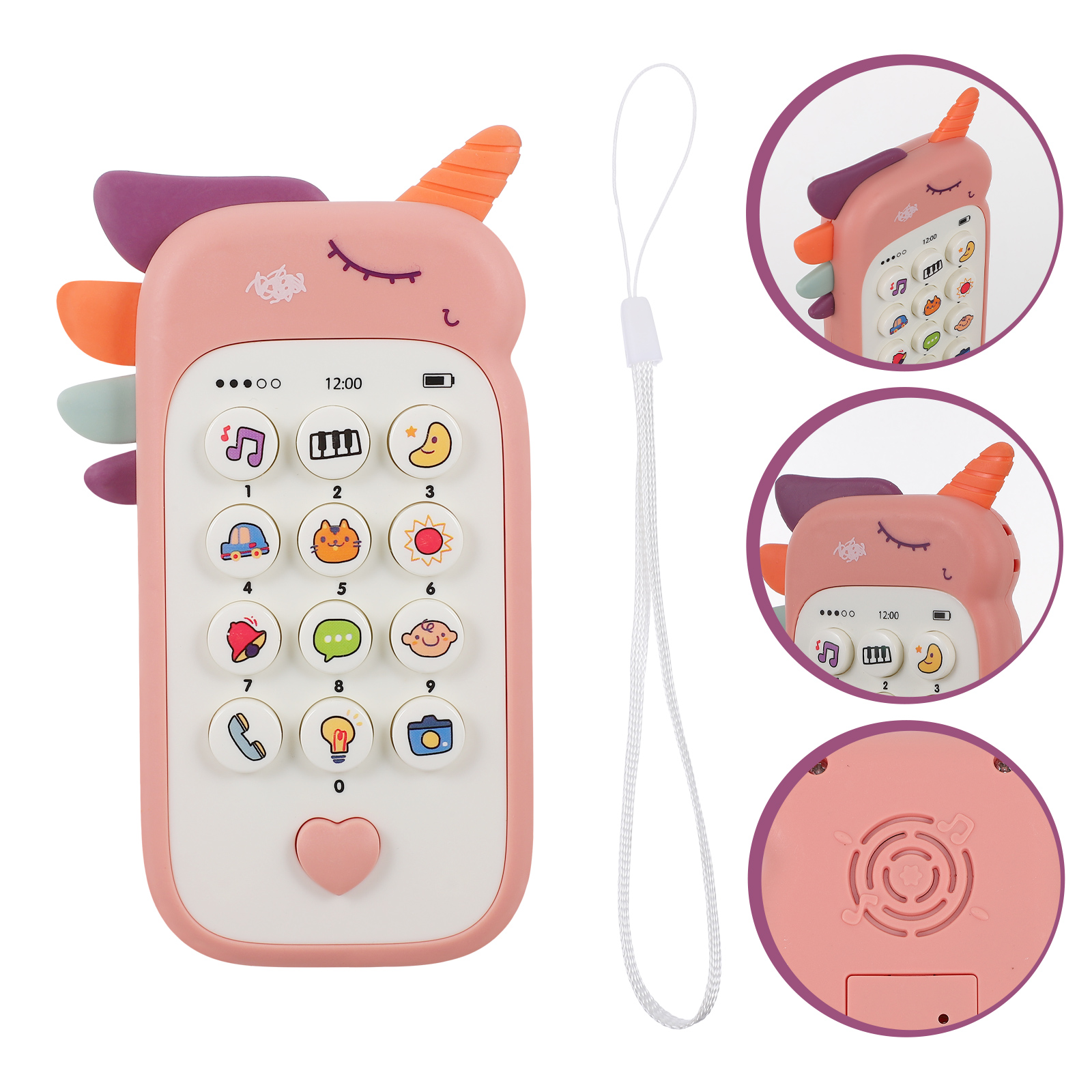 Verschleißfestes praktisch, interessantes babyhandy, haushaltsaccessoire für babys und kleinkinder: Rosa 14 x 7.5 x 2cm