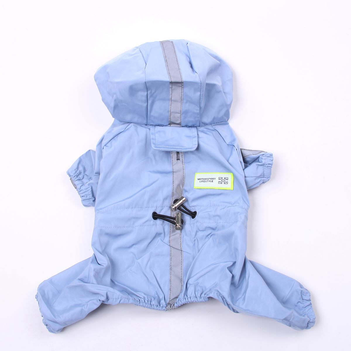 Dogs And Cats Reflective Raincoat Jumpsuit Pet Puppy Coat Jacket Windbreaker Apparel 4 Sizes 3 Colours: Blue / L