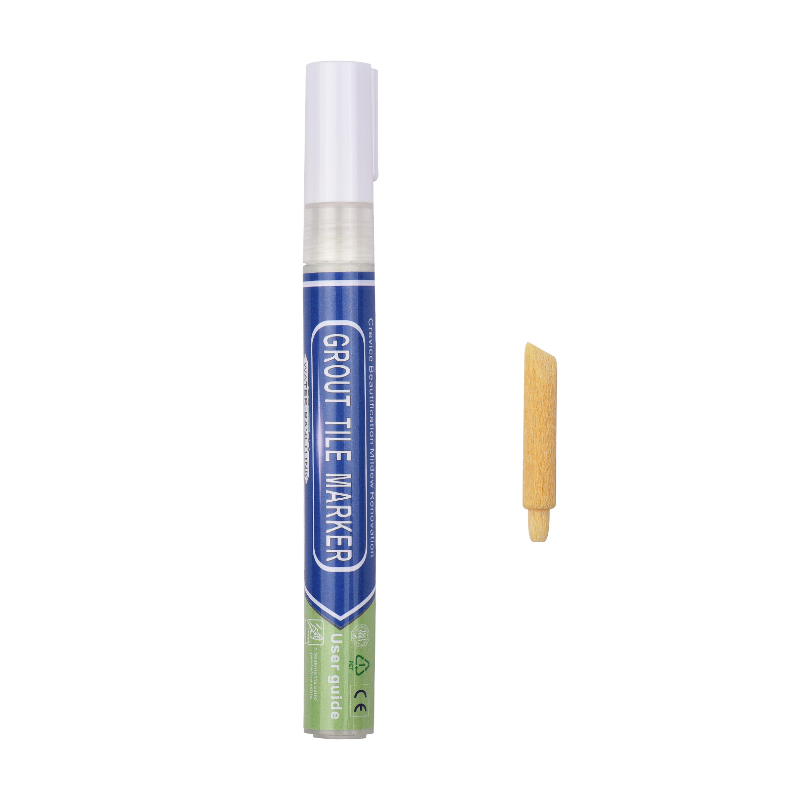 Grout Pen Water Based Tile Grout Paint Pen Renew Repair Marker Tile Gap Line Coating with Replacement Tip Waterproof: WHITE