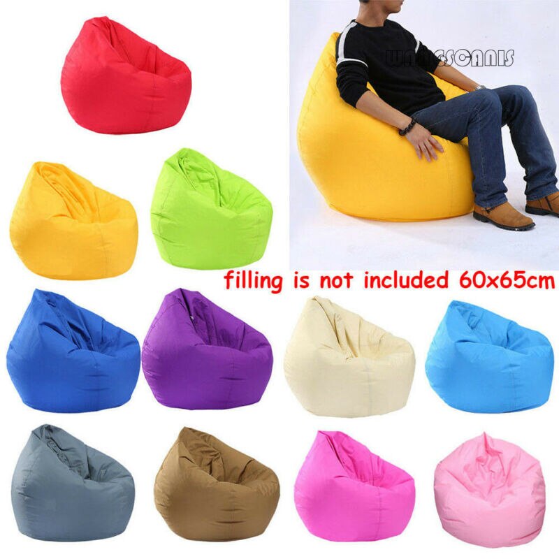 Large Bean Bag Gamer Beanbag Adult Outdoor Gaming Garden Big Arm Chair Unfilled Lounge Home Soft Lazy Cozy Single Sofa Cover