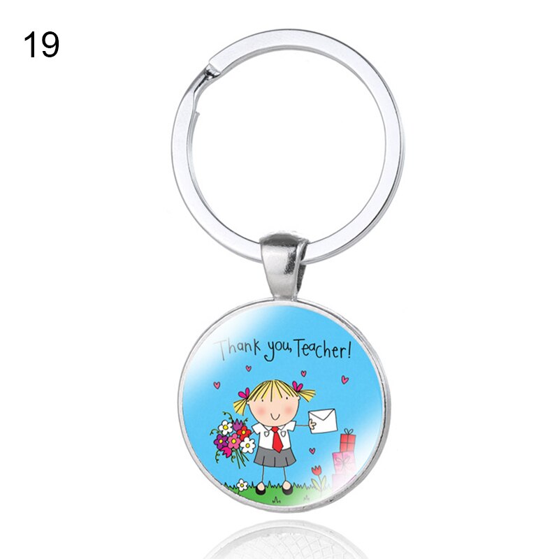 Voor lerarendag, onderwijsassistent, glazen hanger, sleutelhanger, sleutelhanger, waardering voor leraren, op voorraad: 19