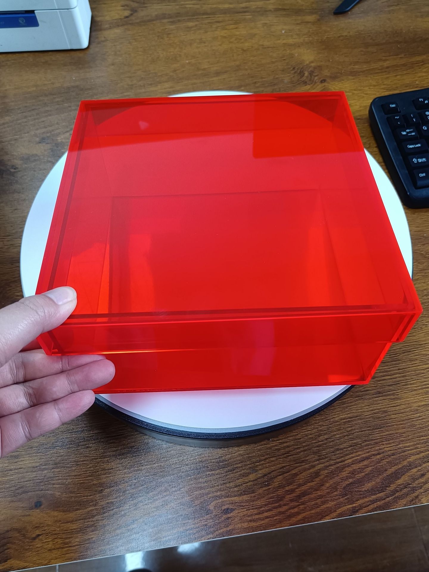 Akrylowe pudełko robić przechowywania z pokrywką Kolorowe akrylowe pojemniki z organizerem Półki na kosmetyki Kolekcje żywności Biżuteria Figurki: MULTI