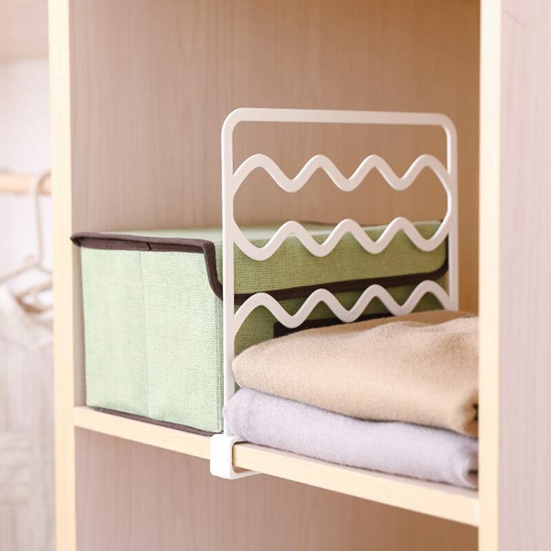 Divisor y separadores de estantes de armario para estantes de madera, armarios de cocina y bibliotecas, divisores de organizador de ropa de armario-8 Pac