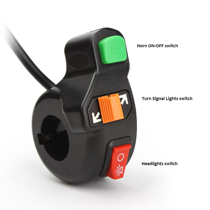 Leepee Universele Motorfiets Stuur Aan-uit Schakelaar 3 In 1 Hoorn Koplamp Knipperlichten Lamp Scooter Motor Accessoires