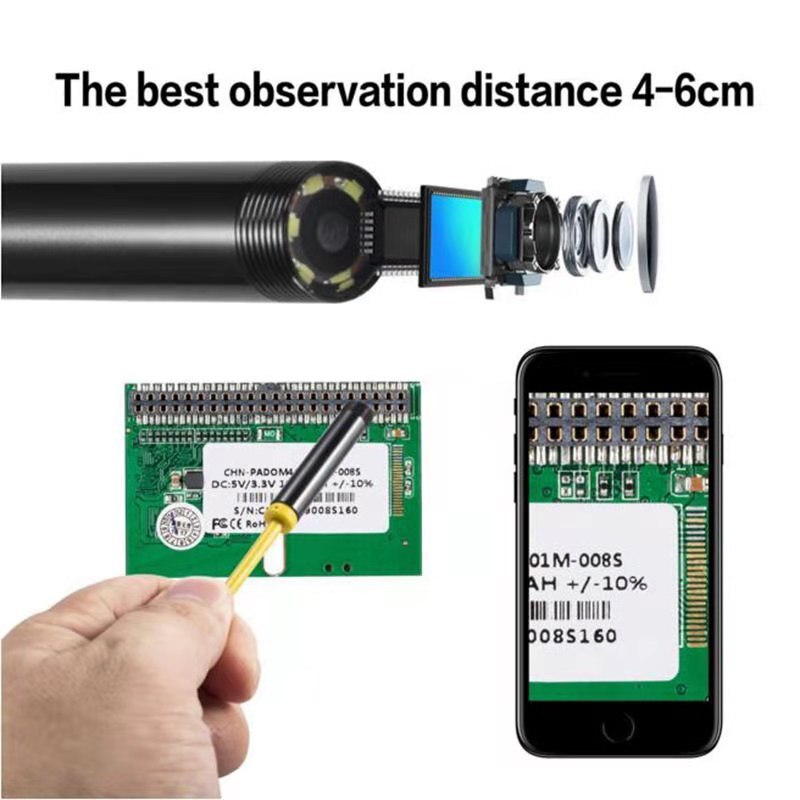 15M HD underwater camera 5 mega-pixel visual fishing device IP67 waterproof mobile phone tablet 8LED illuminated fish finder