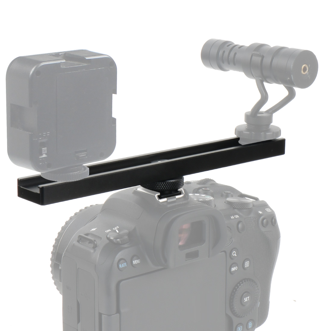 Bgning Triple/Dubbele Koud Schoen Mount Adapter 1/4 Mount Extension Bar Beugel Voor Dslr Camera Statief Zaklamp Licht Microfoon