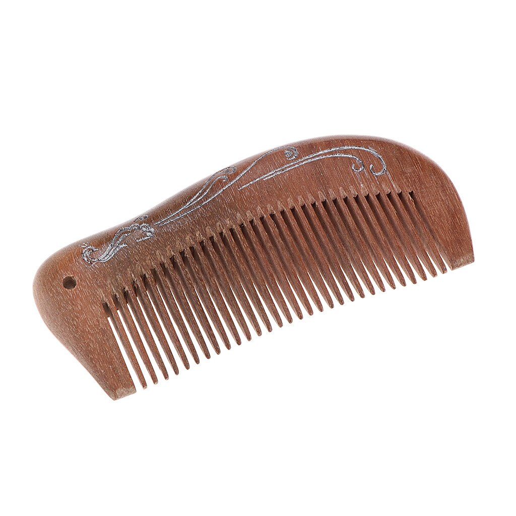 Pente de cabelo para desembaraçar-largo fino perto do dente de madeira pente para o cabelo encaracolado-não estática natural de madeira sândalo pente