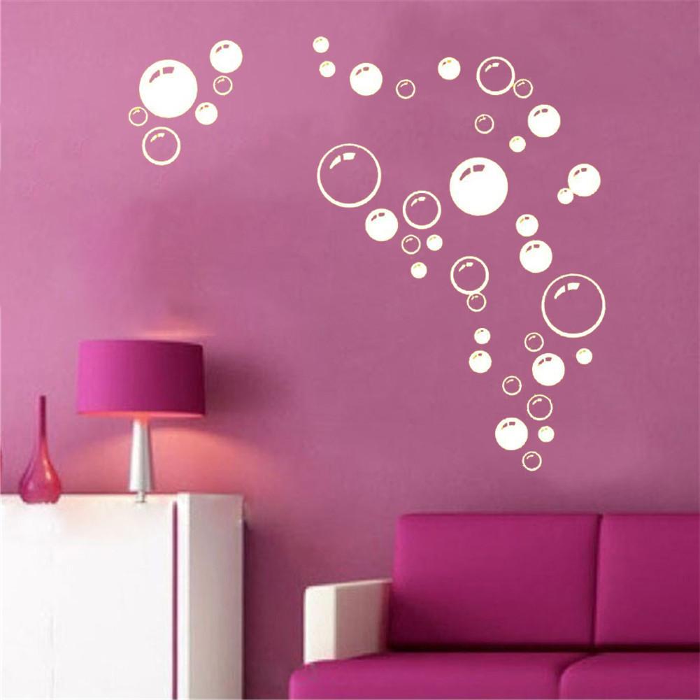 Cute Bubbles Wall Stickers Bathroom Shower Kitchen Art Decals Removable Waterproof Wallpaper Kids Bedroom Home Decor