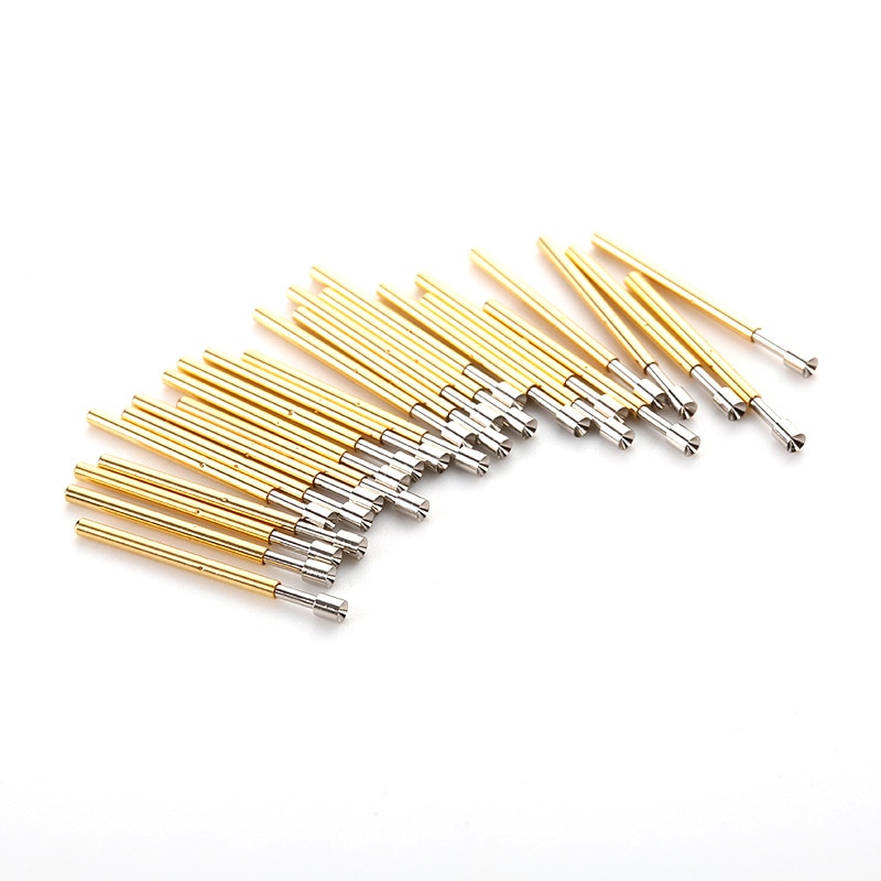 100 PCS P75-A Ronde Tip Spring Test Probe Pogo Pin voor Thuis Tool Sonde Contact Vinger Vernikkeld Test Probe naald Dia 1.3mm