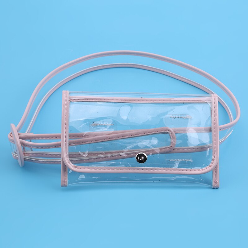 Pvc-damen-bauchtasche, sommerlich und praktisch, vielseitig kombinierbar, transparente bauchtasche für damen, Ideal für Höhle Strand.: Rosa
