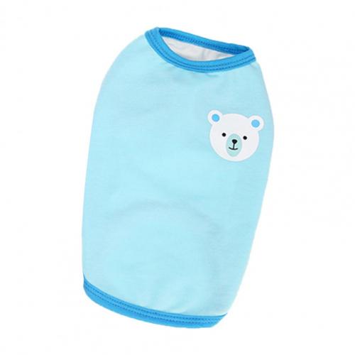 Haustier Weste Karikatur Ebene Druck Entzückende Polyester Zwei-auf Beinen Hund zur Seite fahren Bluse für Sommer Hund Kleider Lieferungen Haustier Produkte: Blau / S