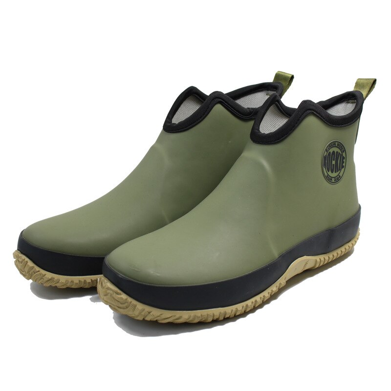 Men Ankle Boots Fishing Casual Men's Shoes Waterproof Rain Boots Male Rubber Winter Chef Work Shoe Fishing Wellies Footwear