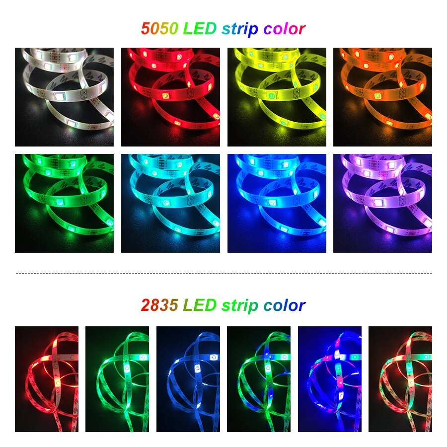 Bluetooth led strip lys 20m rgb 5050 smd fleksibelt bånd vandtæt rgb led lys 5m 10m tape diode  dc 12v bluetooth kontrol