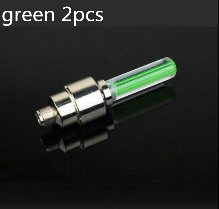 Auto Accessoires 2Pcs Wiel Flesdop Fiets Licht Met Geen Batterij Mountain Road Fiets Lights Tyre Ventiel caps Wiel: green 2pcs