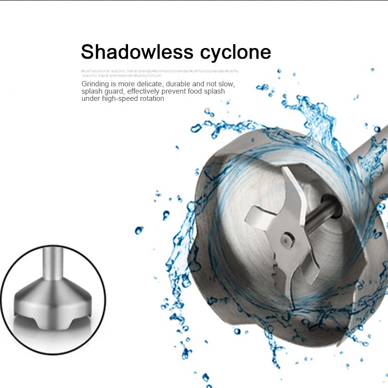 600ML Hand Blender 4 in 1 Portable immersion Blender for Kitchen Food Processor stick with Chopper Whisk Electric Juicer Mixer