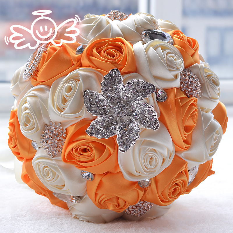 20cm Verschillende Kleur Verschillende Stijlen van Handgemaakte Bloem Gril Wand Decoratie Bruid Bruiloft Bruid Bedrijf Bloemen Parels Bouqet: color 3