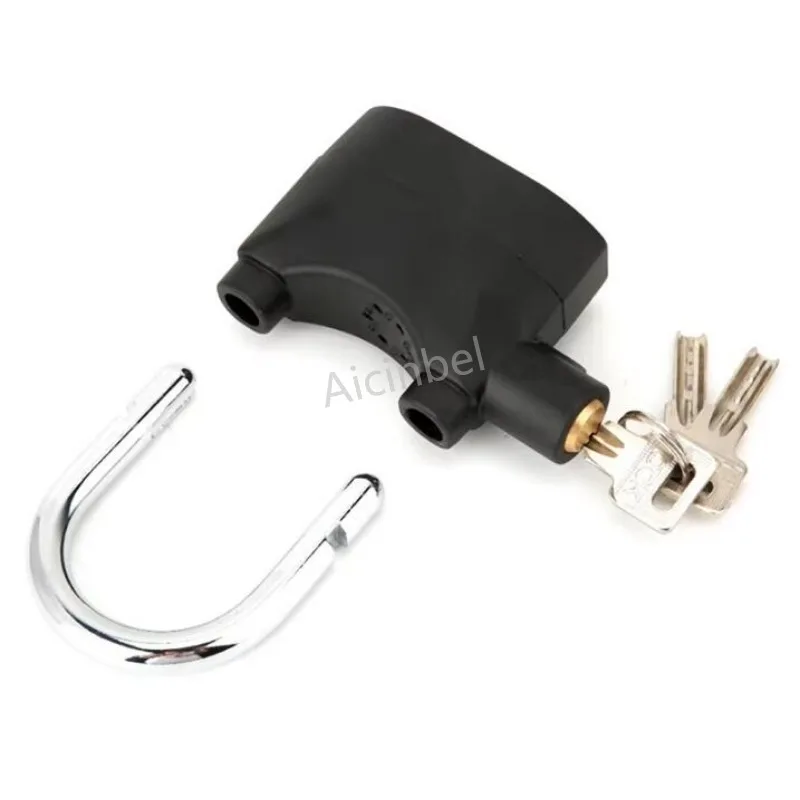 Built-in Movement Sensor Security 110db Siren Alarm Lock Universal Anti-Theft Padlock for Bicycle Motorcycle Door Gate