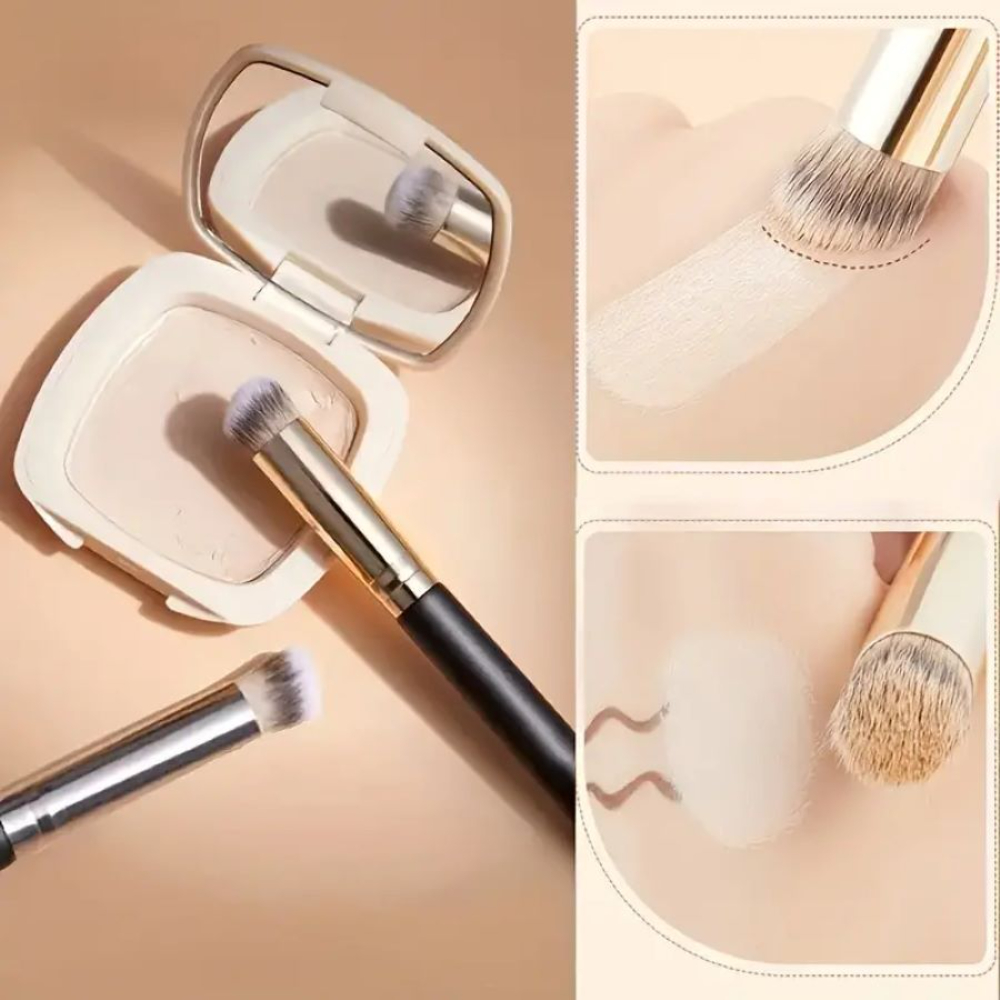 Brosse anti-cernes pour fond de teint, couvre les imperfections du visage et le fard à joues, brosse de maquillage multifonctionnelle réutilisable pour le visage